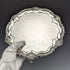 1861 British Antique Sterling Silver Salva Card Tray Diameter 23cm 358g Edward & John Barnard